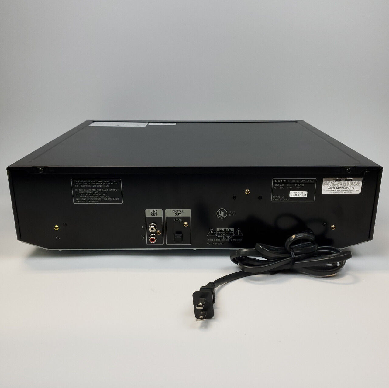 Sony CDP-CE335 5-Disc CD Changer Carousel Player | Grade B