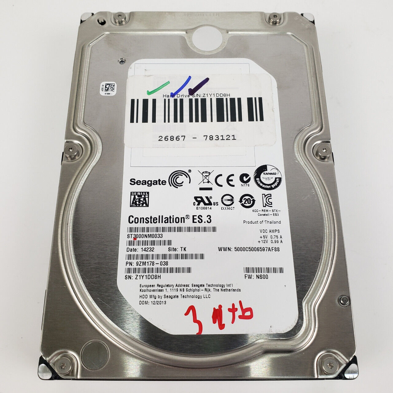 Seagate Constellation ES.3 3TB 3.5" SATA HDD | Grade A