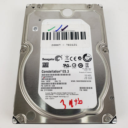 Seagate Constellation ES.3 3TB 3.5" SATA HDD | Grade A