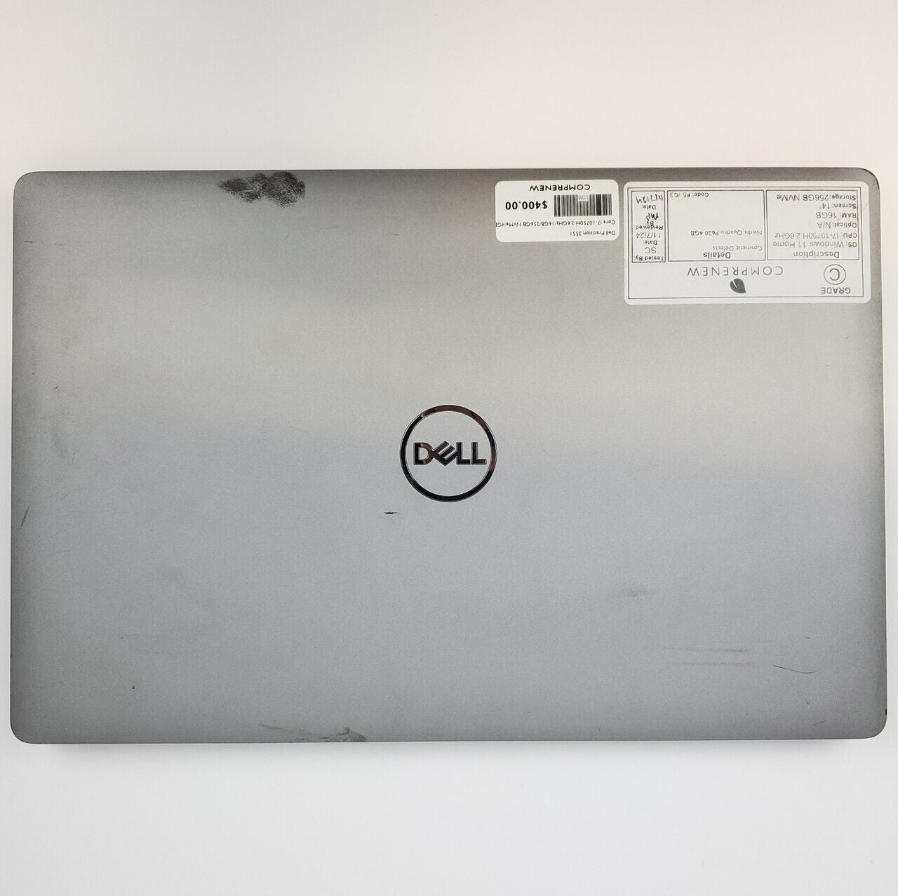 Dell Precision 3551 Win 11 Home i7-10750H 16GB RAM 256GB NVMe 4GB GPU | Grade C - ShopComprenew