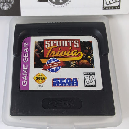 Sega Game Gear Game - Sports Trivia | grade B