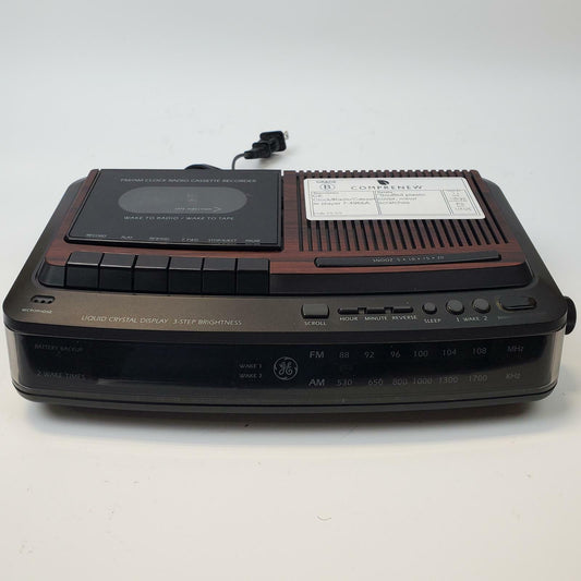 GE 7-4966A Clock/Radio/Cassette Player | Grade B