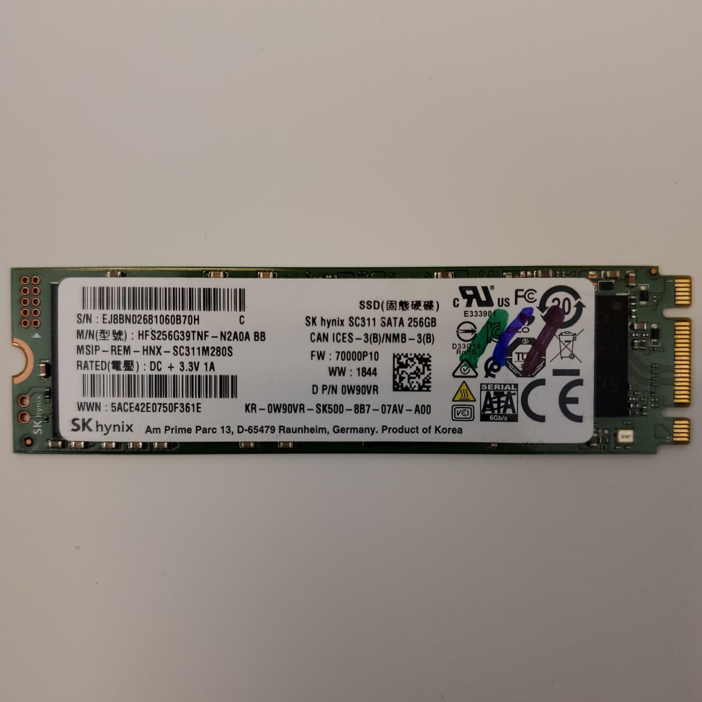 SK Hynix HFS256G39TNF-N20A BB 256GB 2280 Gen3 M.2 SSD | Grade A