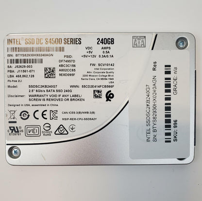 Intel SSDSC2KB240G7 240GB 2.5" SATA Internal SSD | Grade A