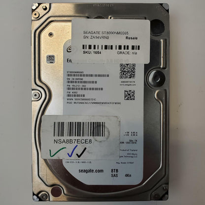 Seagate ST8000NM0065 8TB 3.5" SATA Internal HDD | Grade A