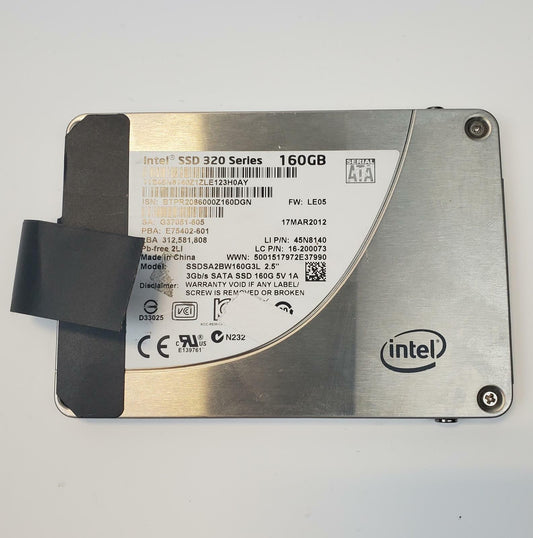 Intel SSDSA2BW160G3L 160GB 2.5" SATA Internal SSD | Grade A