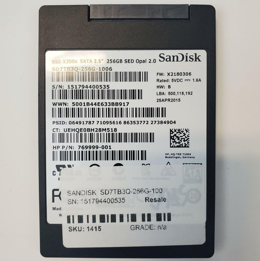 SanDisk SD7TB3Q-256G-1006 256GB 2.5" SATA Internal SSD | Grade A