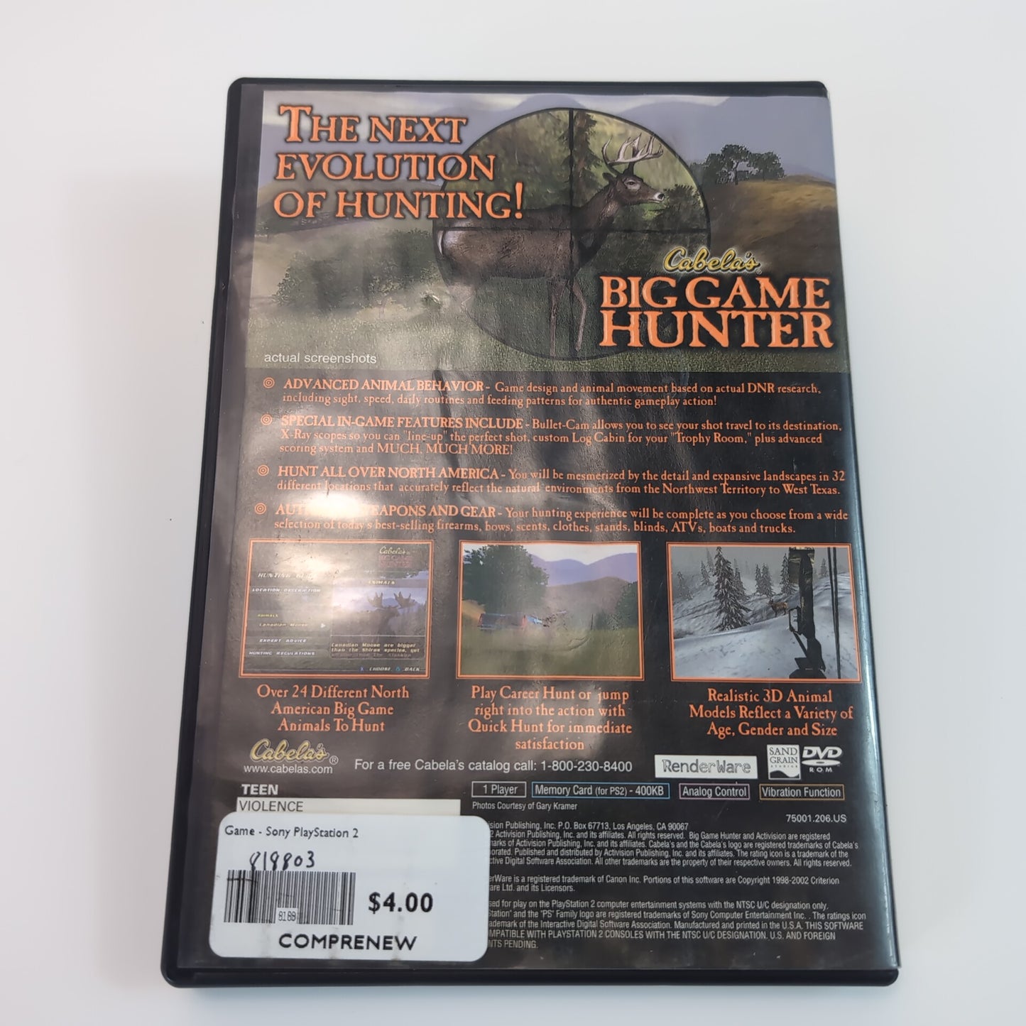 Sony PlayStation 2 Game - Cabela's Big Game Hunter | Grade B