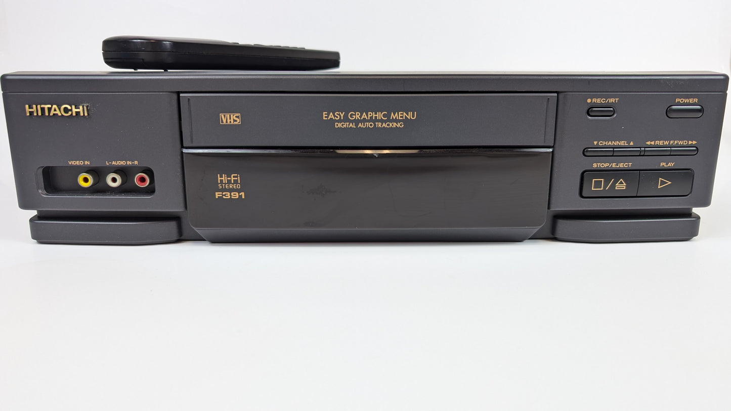 Hitachi VT-F391A VCR/VHS Player With Remote | Grade B